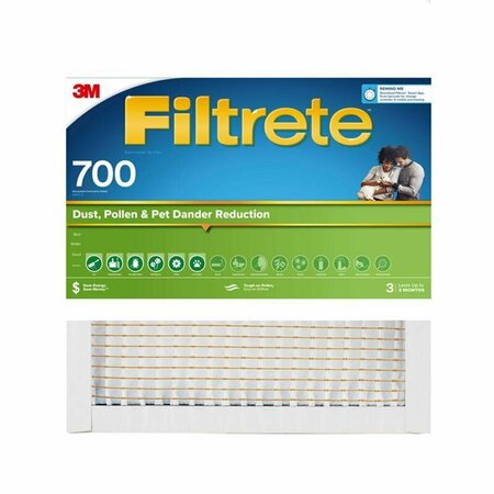 FILTRETE 20 in. W X 20 in. H X 1 in. D Polypropylene 8 MERV Pleated Air Filter 702-4